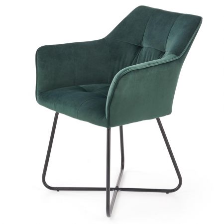 Krzesło tapicerowane Rupee zielone Selsey