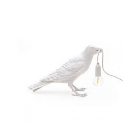 Seletti :: lampa stołowa zewnętrzna bird waiting biała