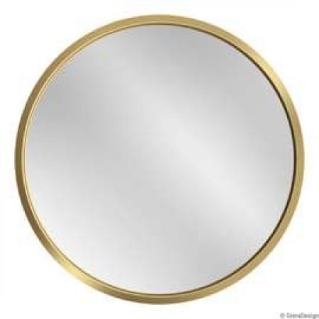 Gieradesign :: lustro scandi okrągłe w złotej ramie śr. 50