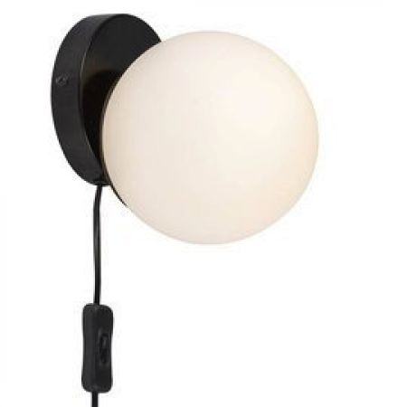 Nordlux :: lampa ścienna / kinkiet lilly czarna wys. 17 cm