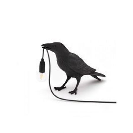 Seletti :: lampa stołowa bird waiting czarna