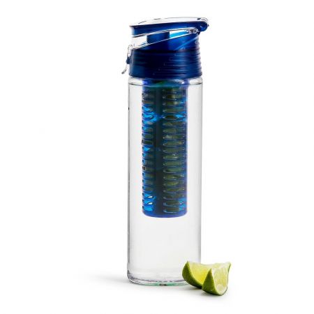 Butelka na wodę i napoje z tritanu z wkładem na owoce Sagaform leta niebieska 0,75 l