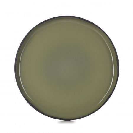 Talerz deserowy porcelanowy revol caractere kardamon oliwkowy 21 cm
