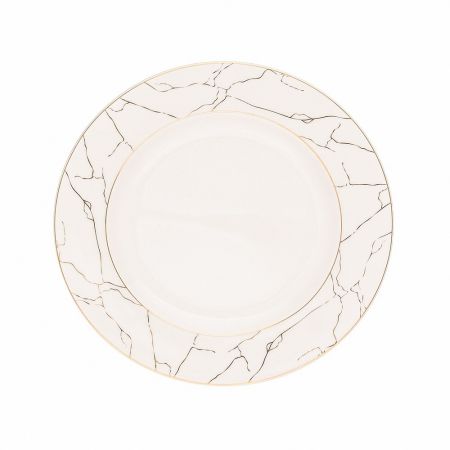 Komplet talerzy porcelanowych mariapaula nova marble ecru na 6 osób (18 el.)