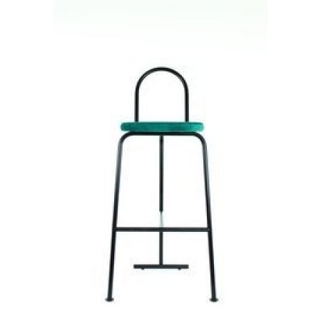 Marbet style :: krzesło barowe / hoker fobos 2 czarno-zielone wys. 109 cm