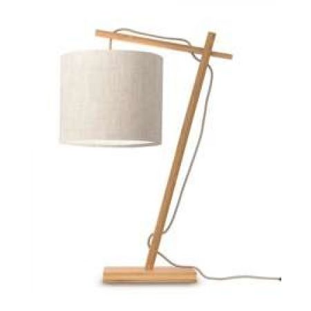 Good&mojo :: lampa biurkowa anders szara / podstawa brązowa wys. 46 cm