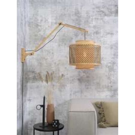 Good&mojo :: lampa ścienna / kinkiet bhutan duży brązowo-czarny śr. 40 cm