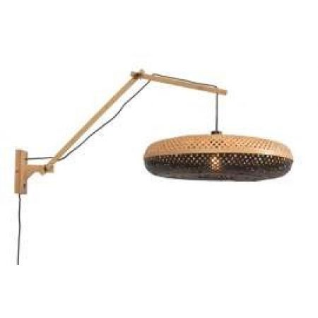 Good&mojo :: lampa ścienna / kinkiet palawan duży brązowy / klosz brązowo-czarny śr. 60 cm