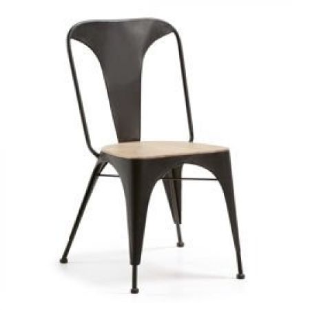 Metalowe krzesło vita czarne 2modern