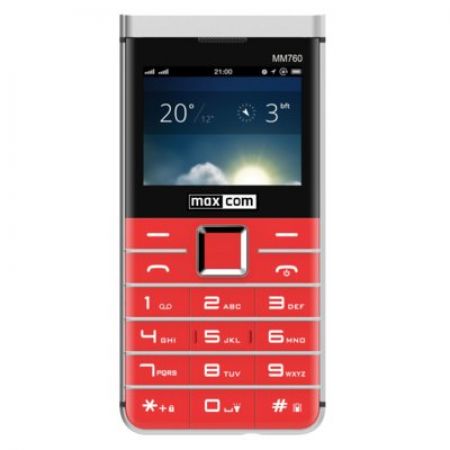 Maxcom Telefon MM 760 Dual SIM Czerwony