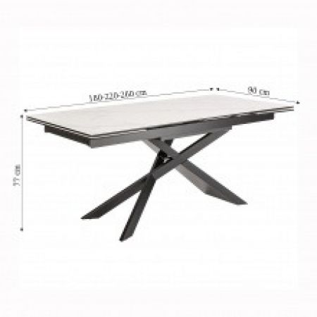 Stół rozkładany euphoria 180-260x90 cm efekt marmuru Invicta