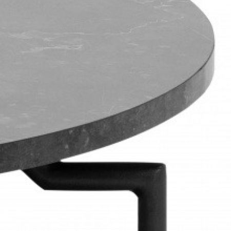 Okrągły stolik kawowy goldington 80 cm marmur czarny Actona
