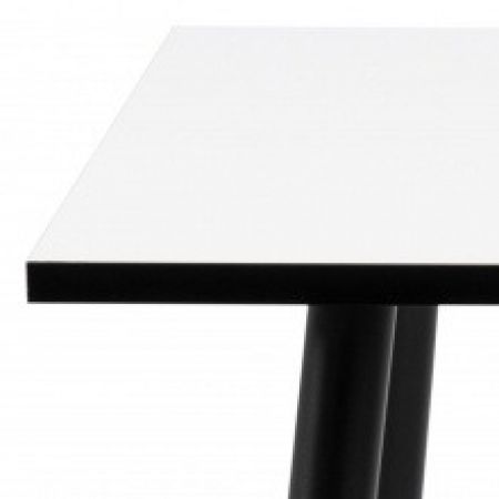 Stół wilma 80x80 cm kwadratowy biały/czarny Actona