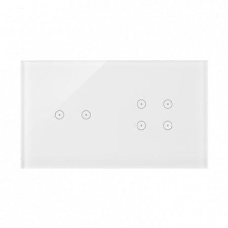 Panel dotykowy Kontakt-Simon 54 Touch DSTR224/70 dwa moduły dwa pola dotykowe poziome cztery pola dotykowe biała perła