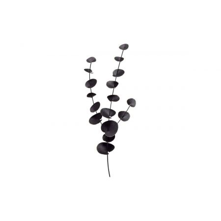 Be pure :: dekoracja ścienna eucalyptus metalowa czarna wys. 91 cm