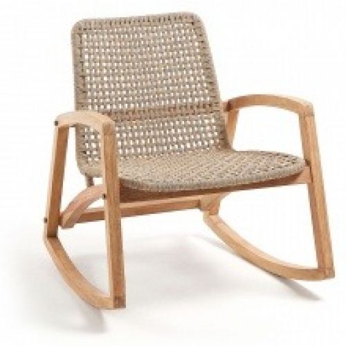 Fotel bujany taniska drewniany Laforma