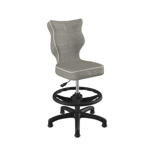 Krzesło biurowe młodzieżowe Petit szare na czarnej podstawie rozmiar 3 WK+P Selsey