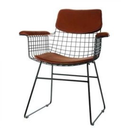 Hkliving :: zestaw brązowych podkładek do krzesła wire