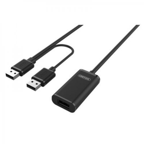 Unitek Przedłużacz aktywny USB 2.0, 20m, Y-279 czarny