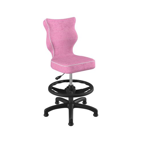 Krzesło biurowe młodzieżowe Petit różowe na czarnej podstawie rozmiar 3 WK+P Selsey