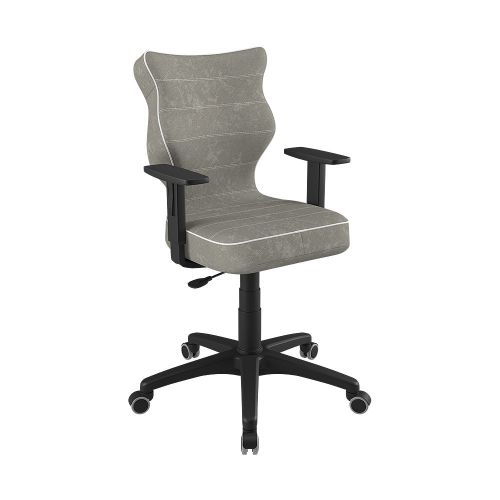 Krzesło biurowe młodzieżowe Duo szare na czarnej podstawie rozmiar 5 Selsey