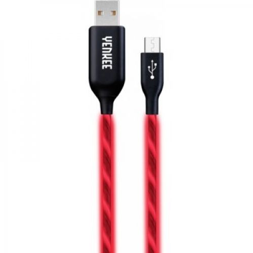 YENKEE Kabel YCU 231 czerwony LED Micro USB LED 2.0