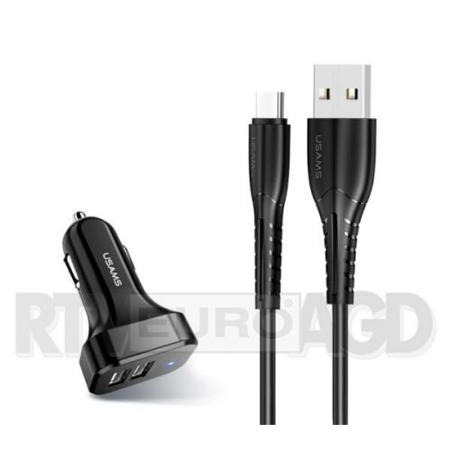 USAMS King Tu C13 2x USB (czarny) + kabel
