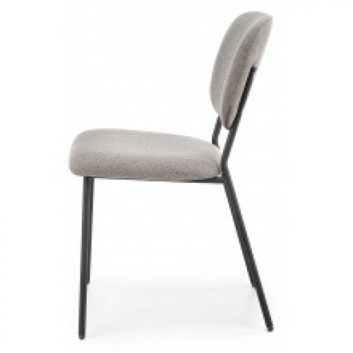 Krzesło tapicerowane k423 popielate/czarne nowoczesne Halmar