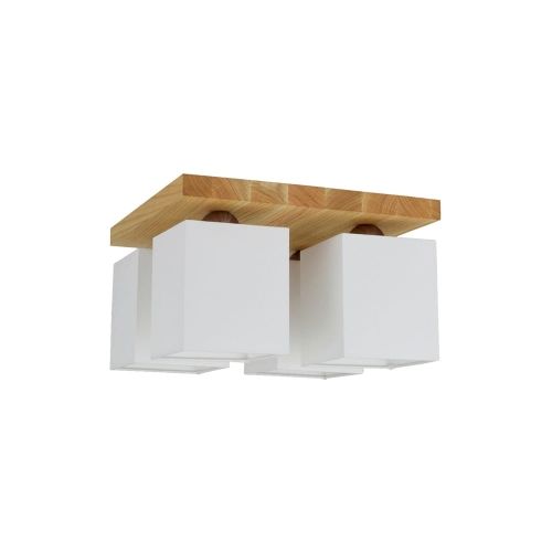 Spot Light Inger 2284474 plafon lampa sufitowa 4x25W E27 biały/drewniany