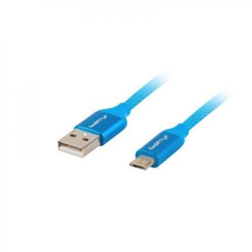 LANBERG Kabel Premium USB micro BM - AM 2.0 1m niebieski QC 3.0