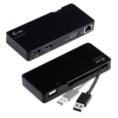 i-tec Stacja dokująca Gigabit Ethernet Full HD+ notebook tablet ultrabook - USB 3.0 Travel Docking Station Advance HDMI VGA