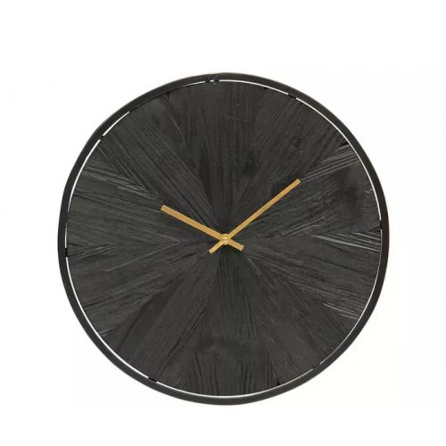 Woood :: zegar drewniany valentino czarny śr. 42 cm