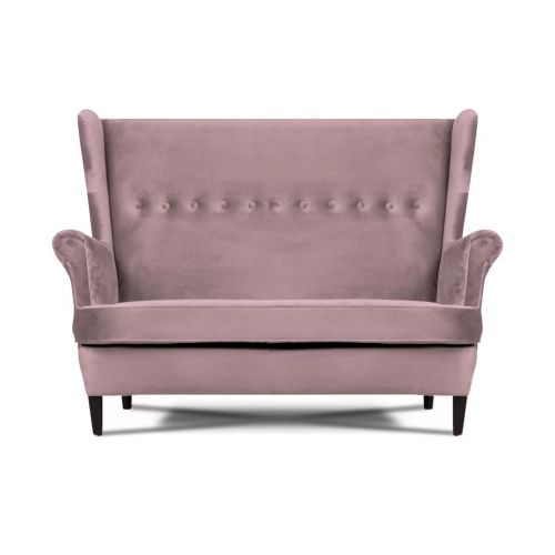 Welurowa sofa uszak różowa LETO