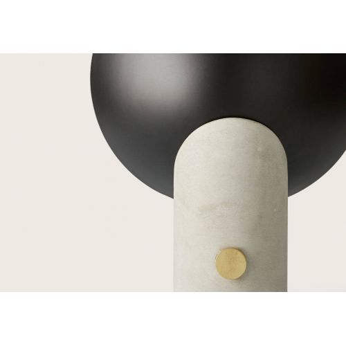 aromas :: lampa stołowa lola szaro-czarna wys. 38 cm