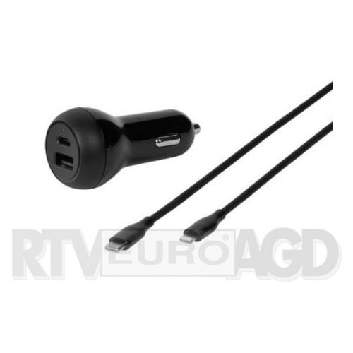 Vivanco Super Fast Car Charger Set + kabel USB-C Lightning