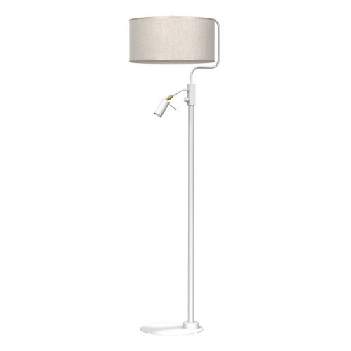 Milagro Lino MLP7503 lampa podłogowa stojąca 1x40W E27 biała/naturalny