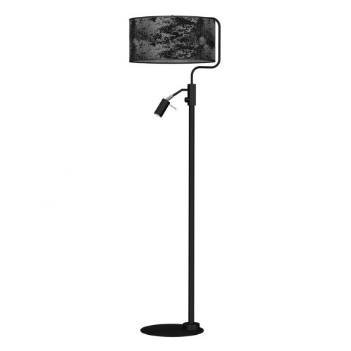 Milagro Satino MLP7333 lampa podłogowa stojąca 1x60W E27 czarna/srebrna