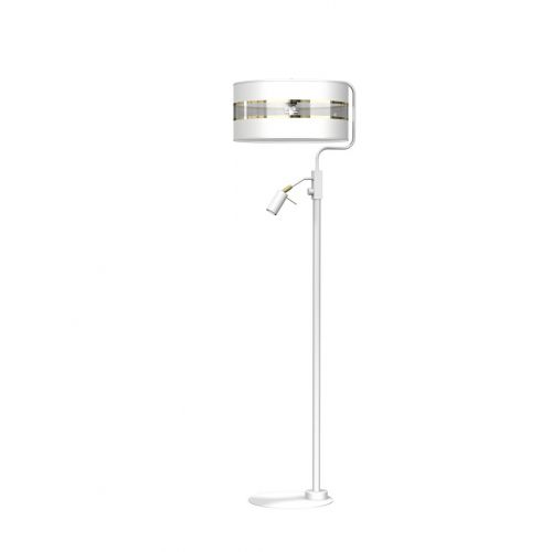 Milagro Ultimo MLP7355 lampa podłogowa stojąca 1x40W E27 biała/złota