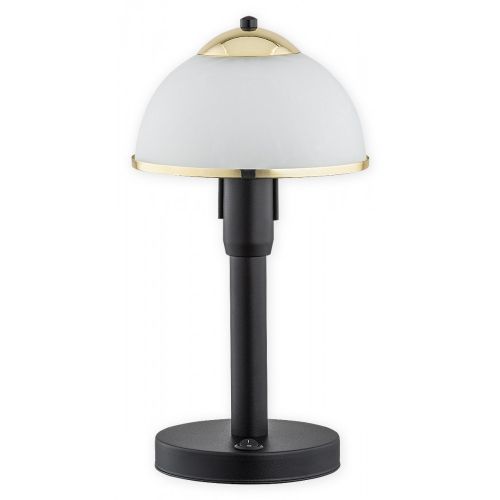 Lemir Lava O2928 L1 CZA + ZL lampa stołowa lampka 1x60W E27 czarna matowa/złota