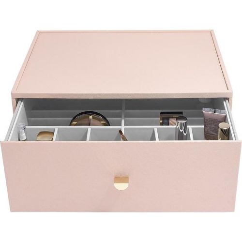 organizer na kosmetyki stackers głęboki supersize różowy z szufladą