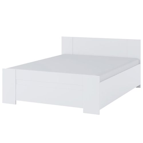 Łóżko Rinker 160x200 cm Biały z materacem Selsey