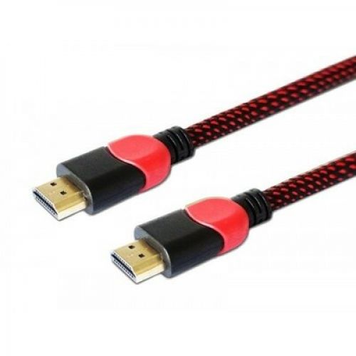 Savio Kabel HDMI 2.0 dedykowany do PC czerwono-czarny 1,8m, GCL-01