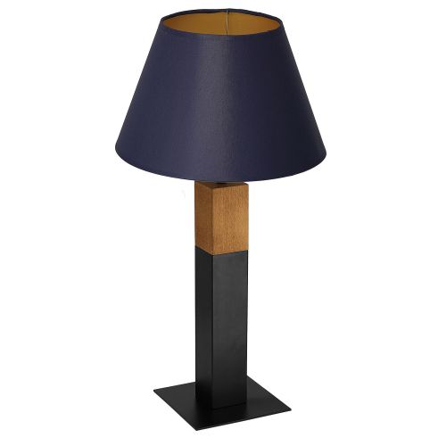 Luminex Table lamps 3601 Lampa stołowa lampka 1X60W E27 czarny/naturalny/niebieski/złoty