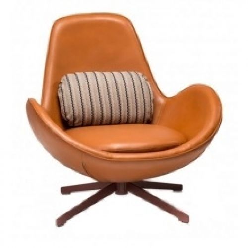 Fotel obrotowy salamanka brązowy, ekoskóra Malo design