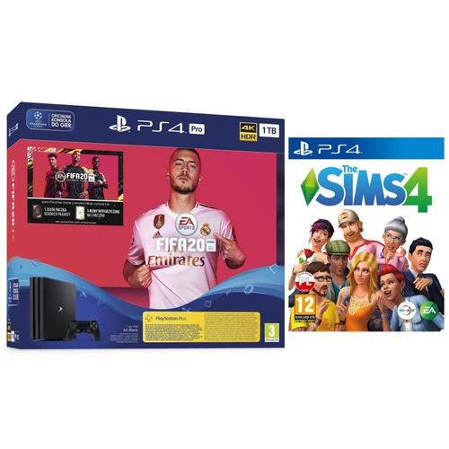 Playstation 4 Pro 1TB + FIFA 20 + Playstation Plus 14 dni + THE SIMS 4 Sony