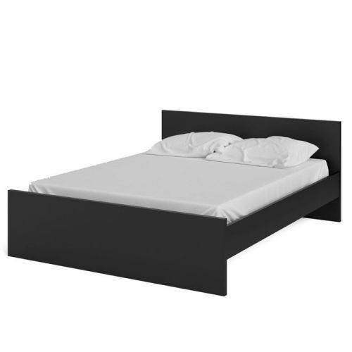 łóżko naia 140x190 cm czarny mat Tvilum