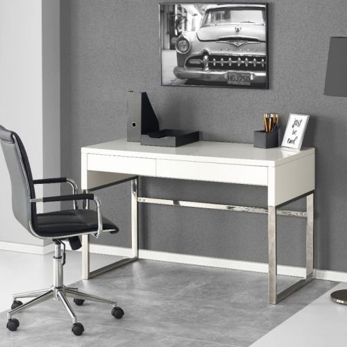 Plain białe biurko w stylu glamour Style furniture