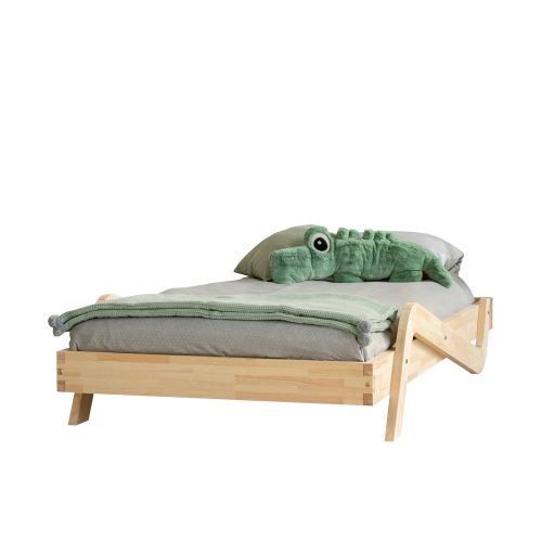 Łóżko Sabris młodzieżowe z drewna 80x170 cm Selsey