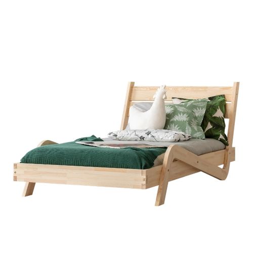 Łóżko Berina młodzieżowe z drewna 90x140 cm Selsey