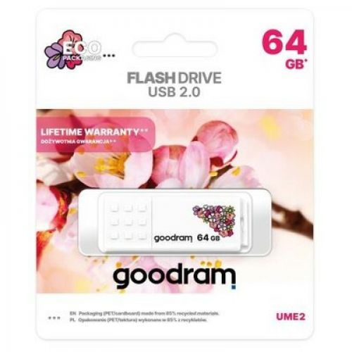 GOODRAM Pendrive UME2 64GB USB 2.0 Spring White